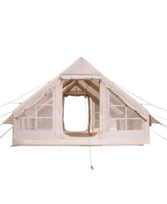 5-8 Person Inflatable Camping Tent with Hand Pump and Stove Jack