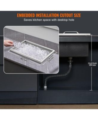 20 x 14 x 12 Inch Drop-In Stainless Steel Ice Chest, 40 Qt with Lid