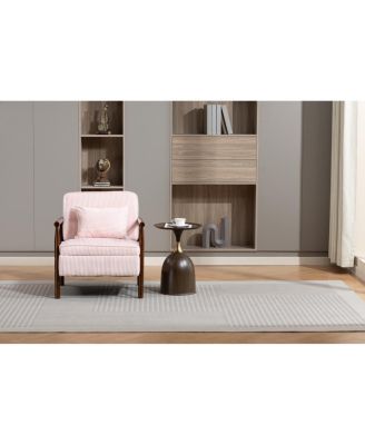 Storage Chair, Mid Century Modern Accent Chair with Wood Frame