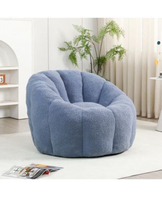 Bean Bag Sofa Chair with Armrests, High-Density Foam-Filled Lounge Chair