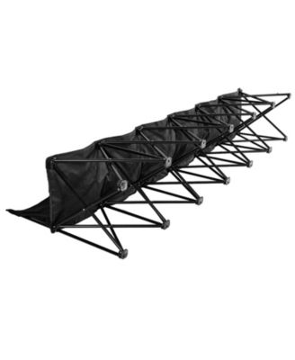 6-Seat Portable Folding Sports Bench with Backrest and