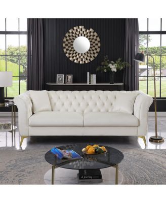 Streamdale Chesterfield Stanford Sofa, Tufted, Wrinkled Fabric, Loverseater