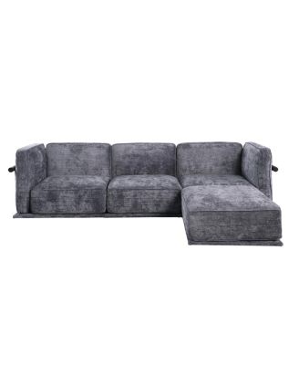  Fashionable modular chenille sofa with iron and wood frame