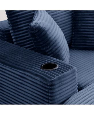  52.4" Boneless Chaise Lounge Indoor Oversized Cloud-Like Cozy Modular 3-in-1 Sofa Bed