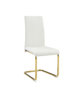 2-Pack PU Upholstered Dining Chairs with Legs