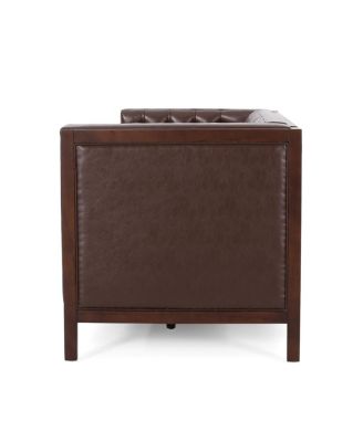 Contemporary Upholstered Sofa with Button-Tufted Diamond Stitching