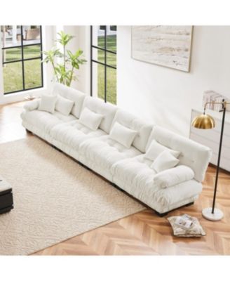 4-Seater Modular Chenille Sectional Sofa Couch for Living Room, Apartment, Studio, Office