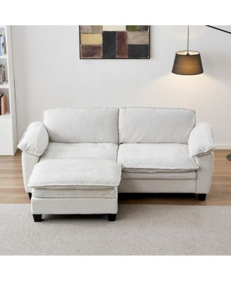  Living Room Furniture Luxury Couch with Ottoman Soft Chenille Sofa