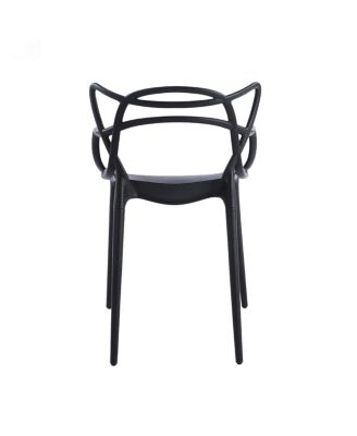 Contemporary Transparent Dining Chair with Metal Legs