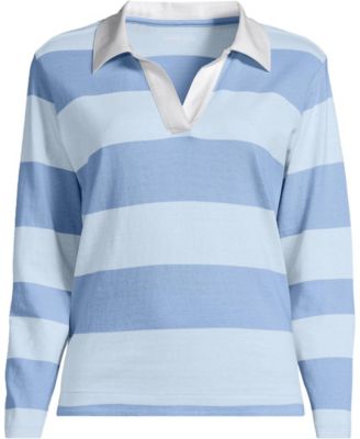 Women's Long Sleeve Mariner Johnny Collar Polo Tops