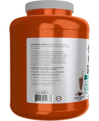 Mass Gainer Protein Powder Creamy Chocolate, 5.5 Lbs