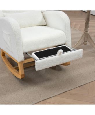 Modern Rocking Chair with Footrest