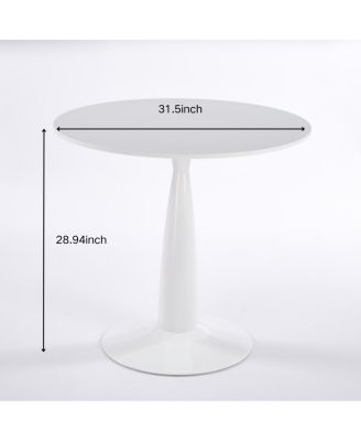 5pcs Dining Set, Metal Leg Table, Mid-Century Dining Table for 4-6 People