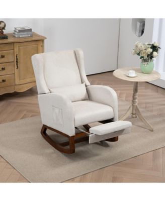 Modern Rocking Chair with Footrest