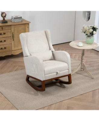 Modern Rocking Chair with Footrest