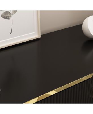 Dresser with 4 Doors and Deep Drawer, Side Cabinet for Bedroom, Living Room