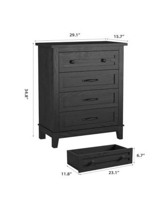 4 Dresser for Bedroom, 34.8" Tall Vertical Drawer Dresser with Large Storage