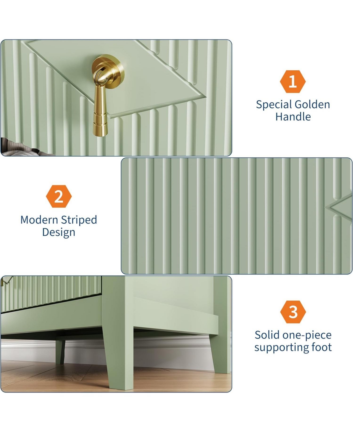 gaomon 27.5" Wide Fluted Dresser
