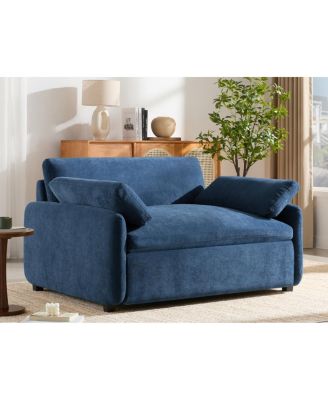 Oversized Chenille Sofa Chair, Wide Seat Accent Chair, Modern Comfy Armchair