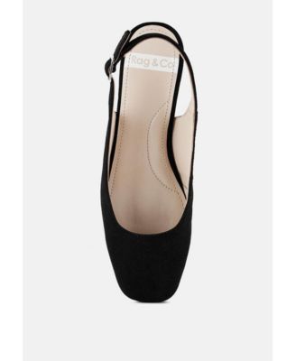 Rag and Co Womens Sozani Real Soft Leather Slingback Flats
