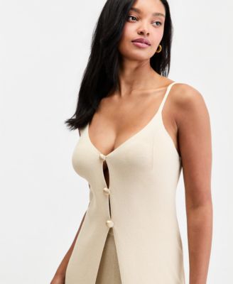 Women's Shimmer Knit Duster Tank Top