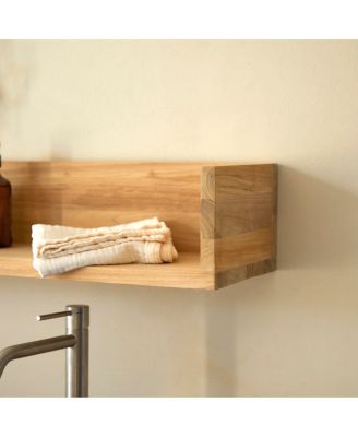 Teak Wood Bathroom Shelf Arty
