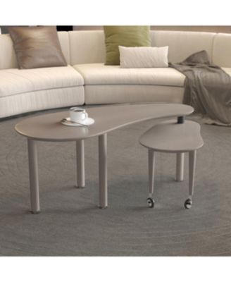 Rotatable Coffee Table with Spacious Storage