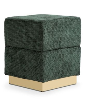 Dashiell 15" Chenille Cube Storage Ottoman