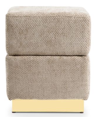 Dashiell 15" Chenille Cube Storage Ottoman