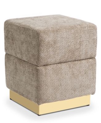 Dashiell 15" Chenille Cube Storage Ottoman