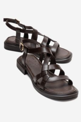 Womens Laveda Leather Strap Sandal