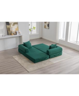 Foldable & Compressible Sofa with Metal Frame for Small Spaces