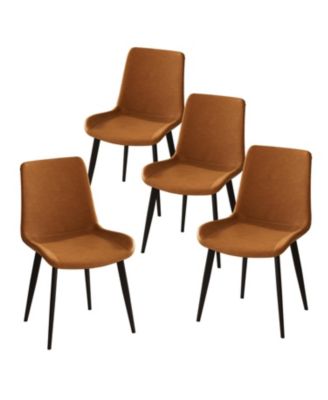 Streamdale Modern Faux Leather Dining Chairs - 4PCS