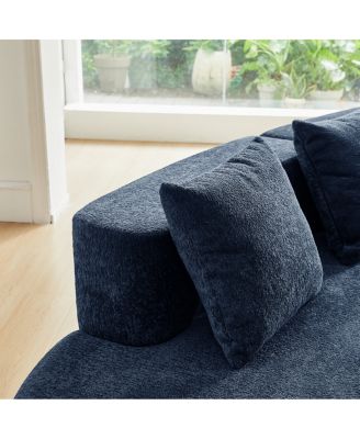 Modern Curved Sectional Sofa, 5-Seater Couch for Living Room, Apartment, Home Decor