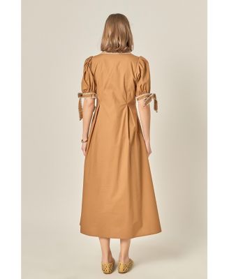 Women's Stitch Detailed Midi Dress
