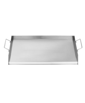 32 x 16 Inch Stainless Steel Griddle Plate for Gas Grill with Handles