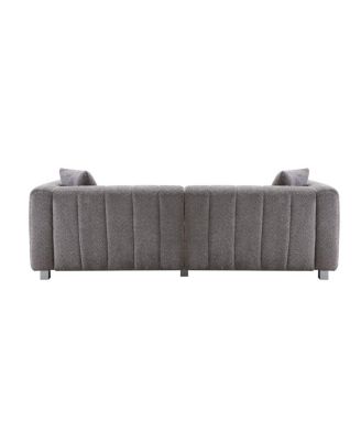 Premium Velvet 3-Seater Sofa with Metal Base and 2 Pillows