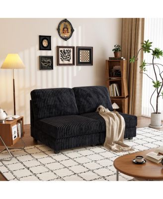 Double-seater Sofa, Comfortable Corduroy Fabric for Living Rooms