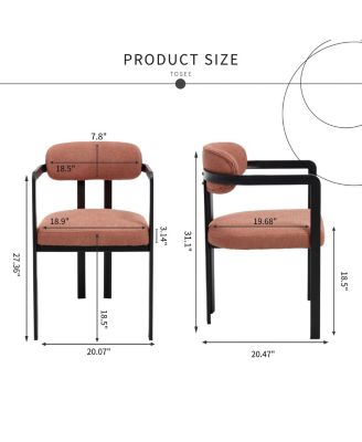  Modern Dining Room Chairs, Upholstered Boucle Kitchen Dining Chairs