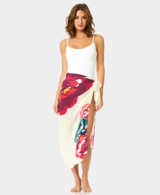 Women's Printed Tie-Waist Swim Cover-Up Pareo