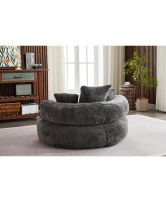 Foam Bean Bag Chair - Soft Chenille Cover - Indoor/Outdoor