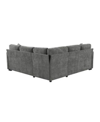 Sectional Sofa Bed L-Shape Sleeper with Hidden Storage