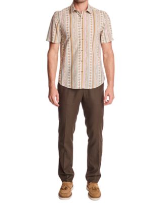 collarless dress shirt macy's Mens Collarless Button Down Shirts