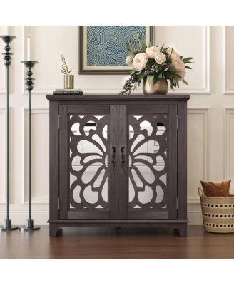 Elegant sideboard with 2 mirrored doors and storage