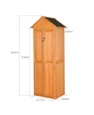  Outdoor Storage Shed Waterproof Garden Cabinet with Lockable Doors