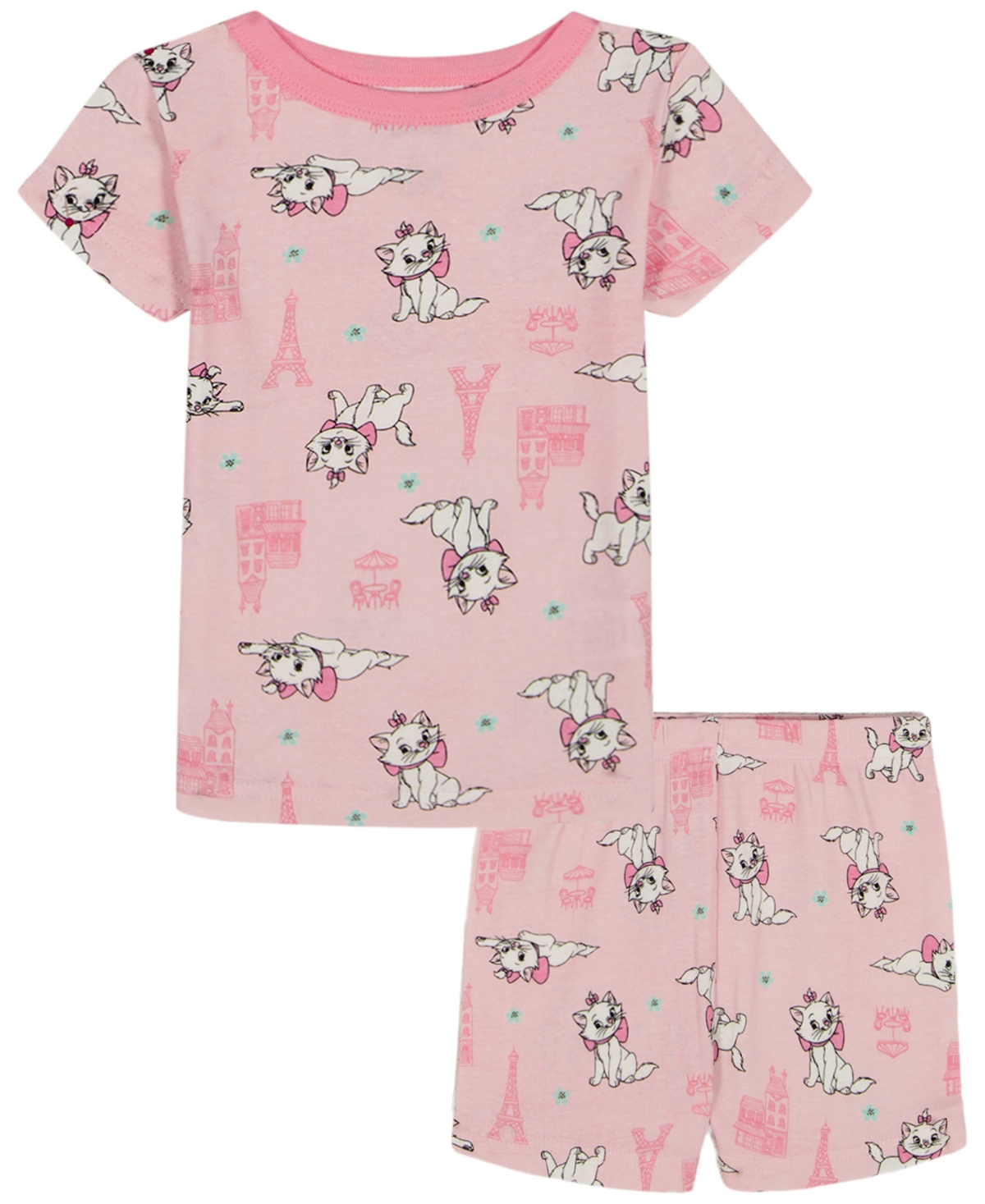 Disney Girls' 2T-4T Short-Sleeve Top and Shorts, 4-Piece Set