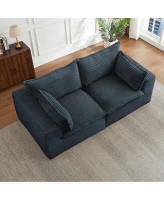 Loveseat Sofa, Cloud Boneless Couch, Modern Modular Sectional, Oversized