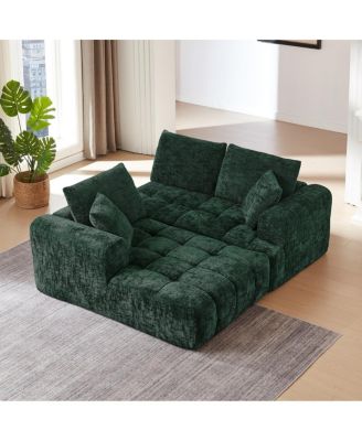 Chenille L-Shape Luxury Sectional Oversized Sofa, Minimalist Design, Comfy Sleeper Couch
