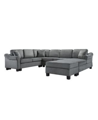 U-Shaped Sectional Sofa with Ottoman