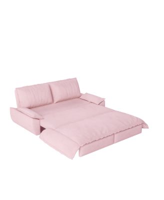 Queen Pull Out Sofa Bed, 3-in-1 Convertible Sleeper, Velvet Loveseat